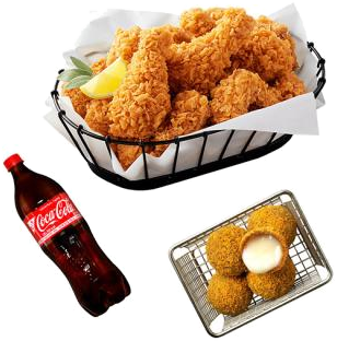 BHC HOT후라이드콤보+뿌링치즈볼+콜라1.25L